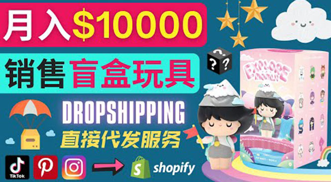 （1832期）Dropshipping+ Shopify推广玩具盲盒赚钱：每单利润率30%, 月赚1万美元以上 综合教程 第1张