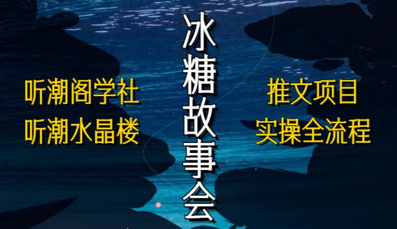 （3732期）听潮阁学社听潮水晶楼抖音冰糖故事会项目实操，小说推文项目实操全流程，简单粗暴！ 网赚项目 第1张