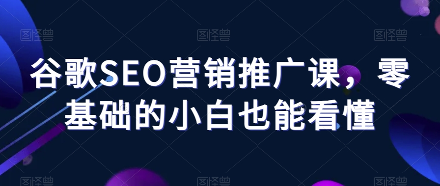 （6870期）谷歌SEO营销推广课，零基础的小白也能看懂 综合教程 第1张