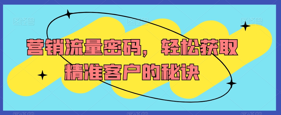 （7389期）营销流量密码，轻松获取精准客户的秘诀 综合教程 第1张