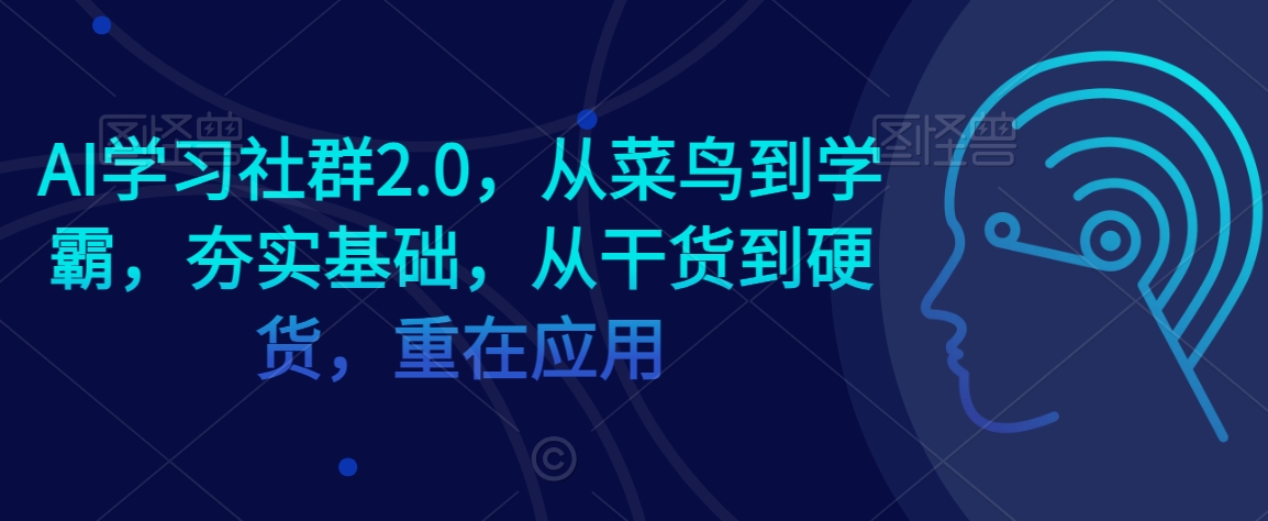 （7467期）AI学习社群2.0，从菜鸟到学霸，夯实基础，从干货到硬货，重在应用 综合教程 第1张