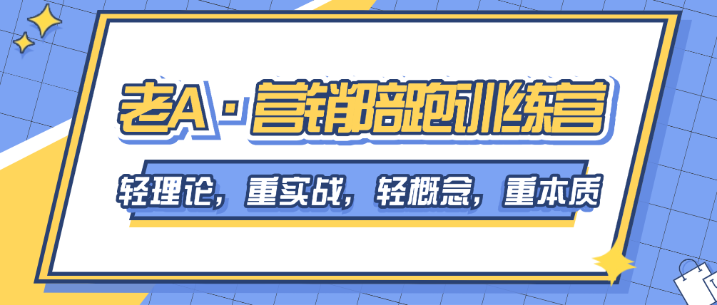 （9542期）老A·营销陪跑训练营，轻理论，重实战，轻概念，重本质 综合教程 第1张