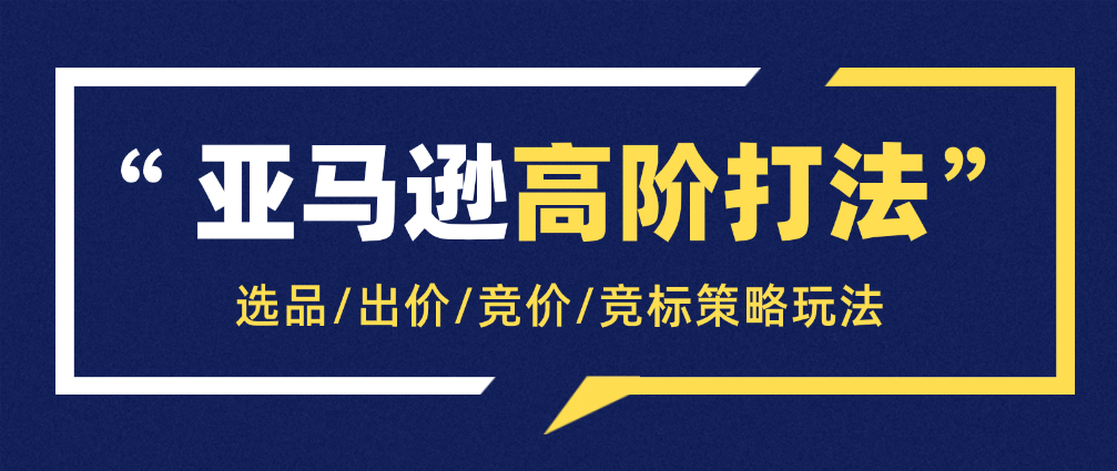 （8793期）亚马逊高阶打法，选品/出价/竞价/竞标策略玩法 电商运营 第1张