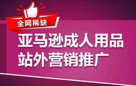 （9143期）亚马逊成人用品站外营销推广，​教你引爆站外流量，开启爆单模式