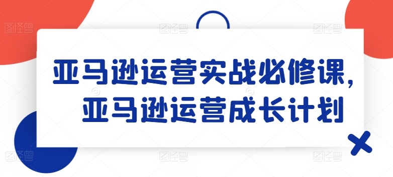 （9352期）亚马逊运营实战必修课，亚马逊运营成长计划