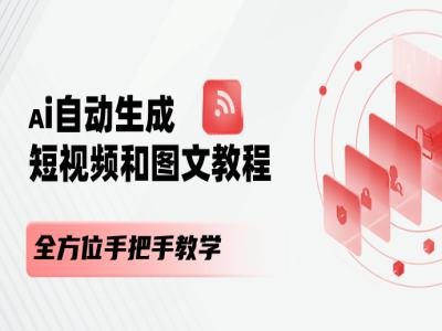 （9424期）AI自动生成短视频和图文课程，全方位手把手教学