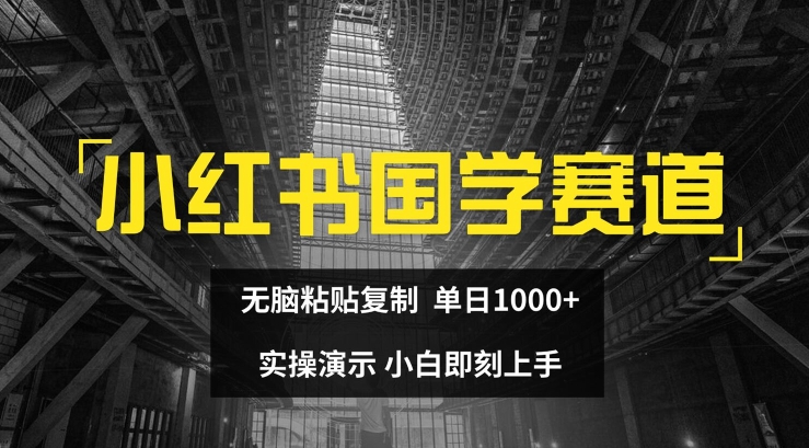 （9435期）小红书国学赛道，无脑粘贴复制，单日1000+