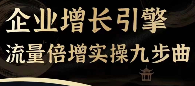 （9464期）企业增长引擎流量倍增实操九步曲，一套课程帮你找到快速、简单、有效、可复制的获客