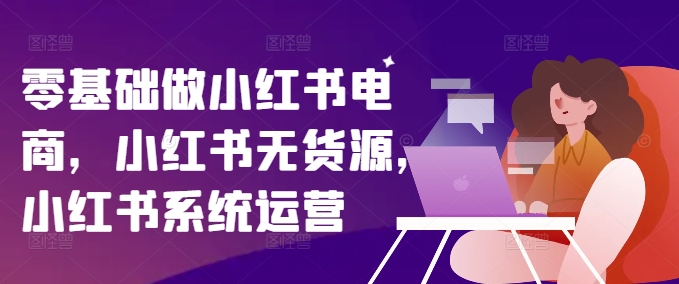 （9557期）零基础做小红书电商，小红书无货源，小红书系统运营