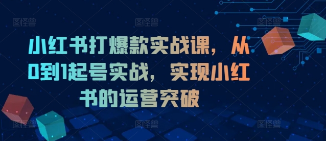 （9814期）贾真108将·小红书打爆款实战课，全维度讲解小红书运营逻辐