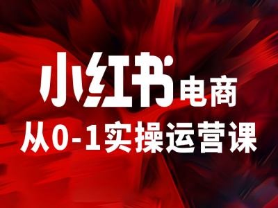 （9834期）小红书电商从0-1实操运营课，助力电商小白进阶