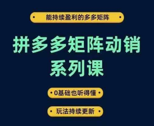 （10150期）雀光AI电商·拼多多矩阵动销系列课，能持续盈利的多多矩阵 电商运营 第1张