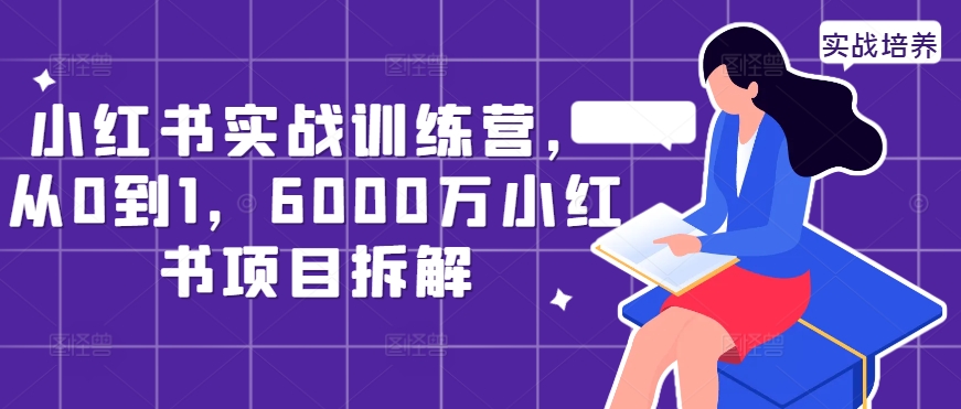 （10288期）猫哥·小红书实战训练营，从0到1，6000万小红书项目拆解